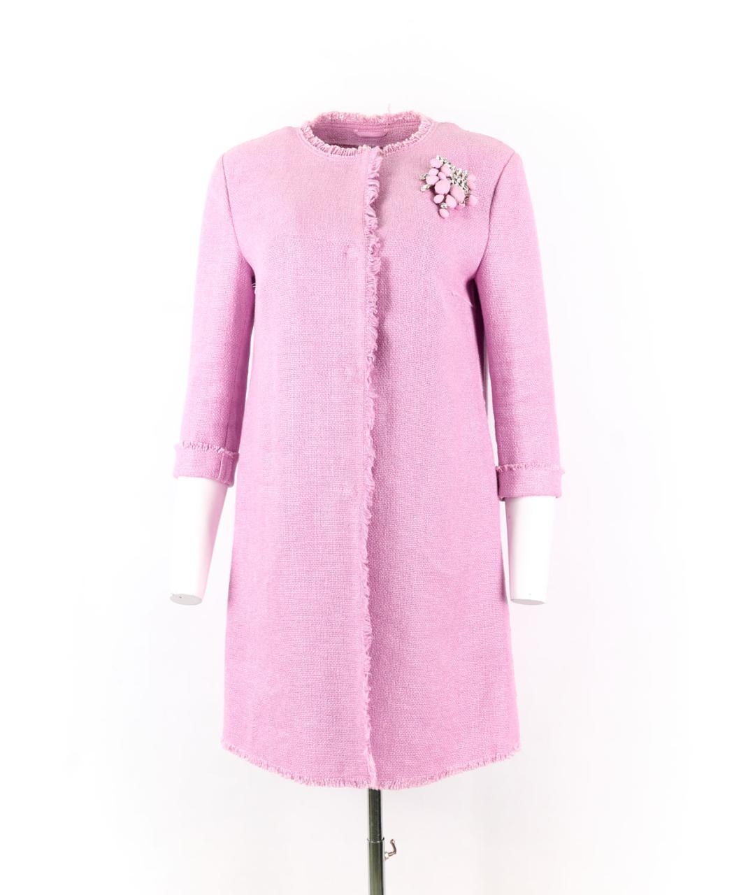 ERMANNO SCERVINO Розовый льняной жакет/пиджак, фото 5