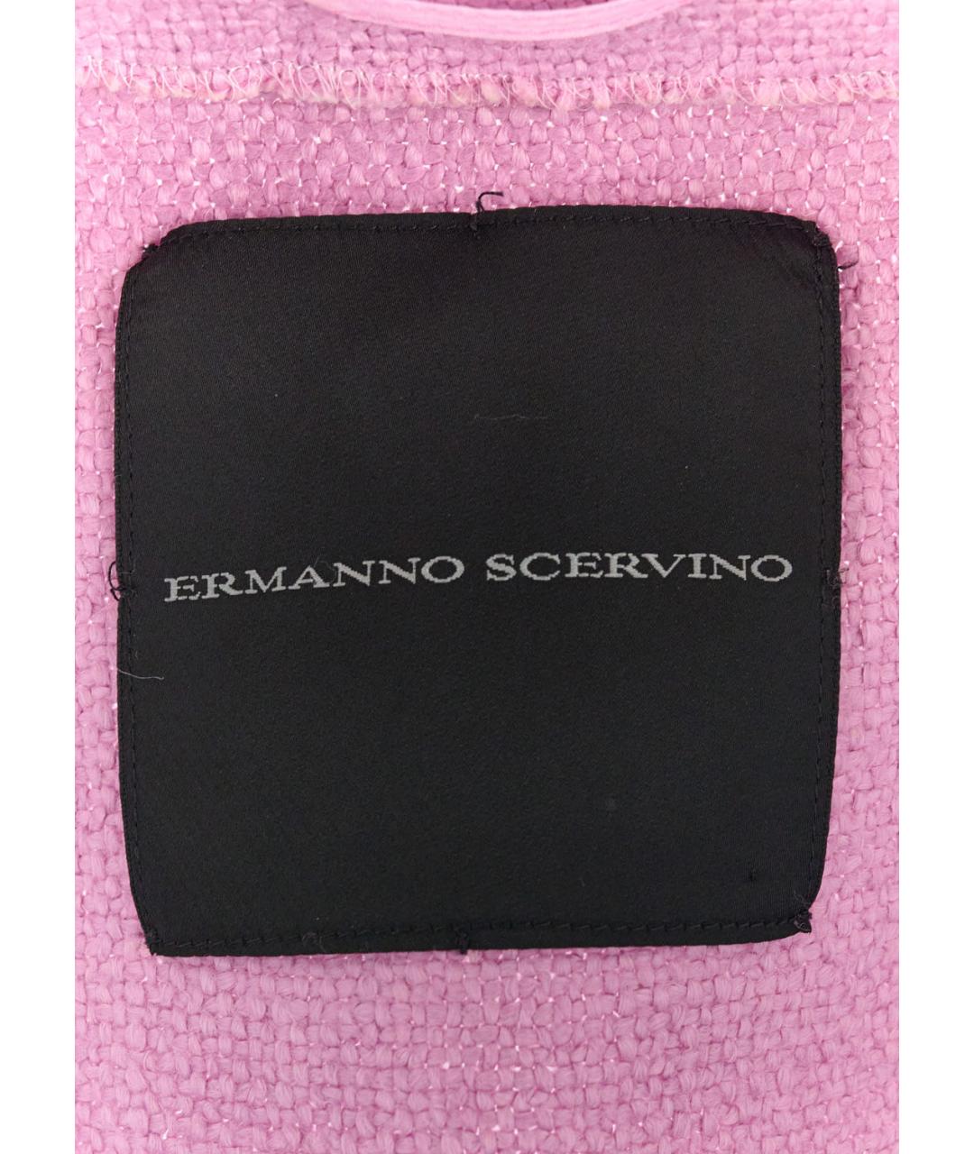 ERMANNO SCERVINO Розовый льняной жакет/пиджак, фото 3