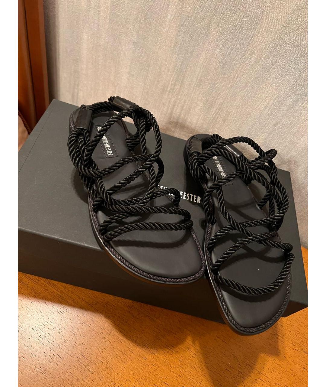ANN DEMEULEMEESTER Черные сандалии, фото 2