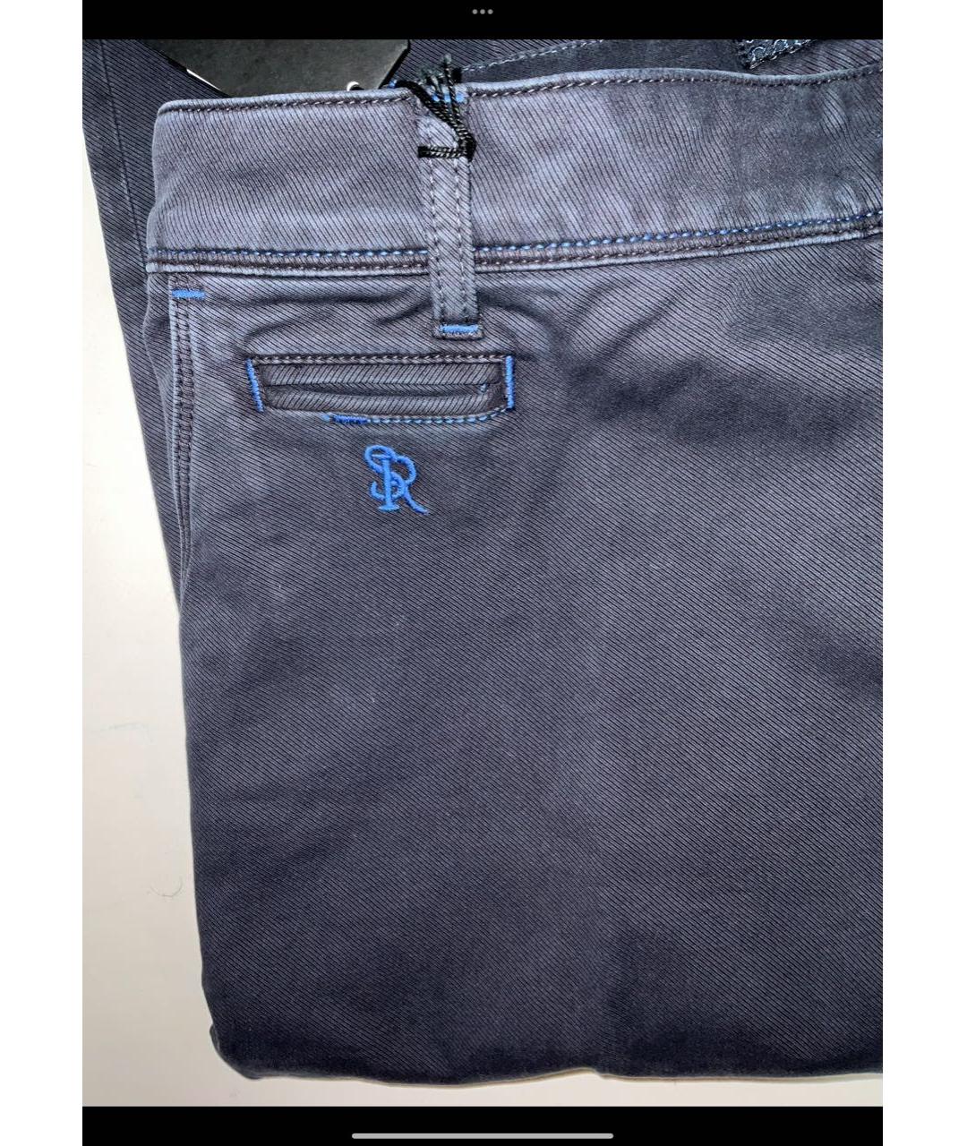 STEFANO RICCI Темно-синие хлопко-эластановые джинсы скинни, фото 5