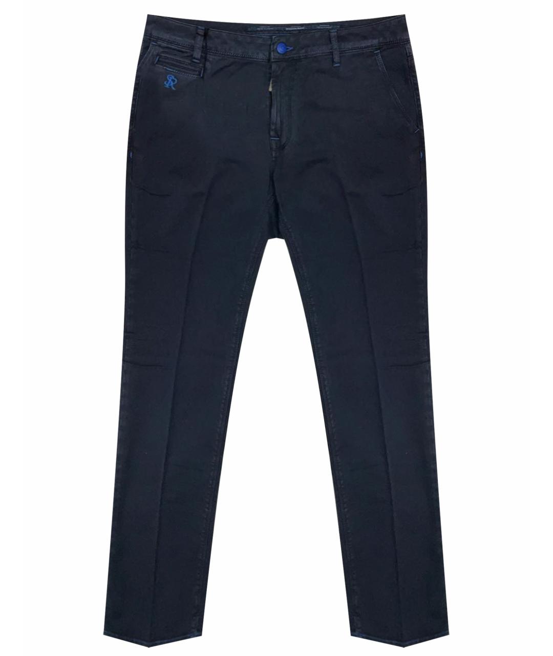 STEFANO RICCI Темно-синие хлопко-эластановые джинсы скинни, фото 1