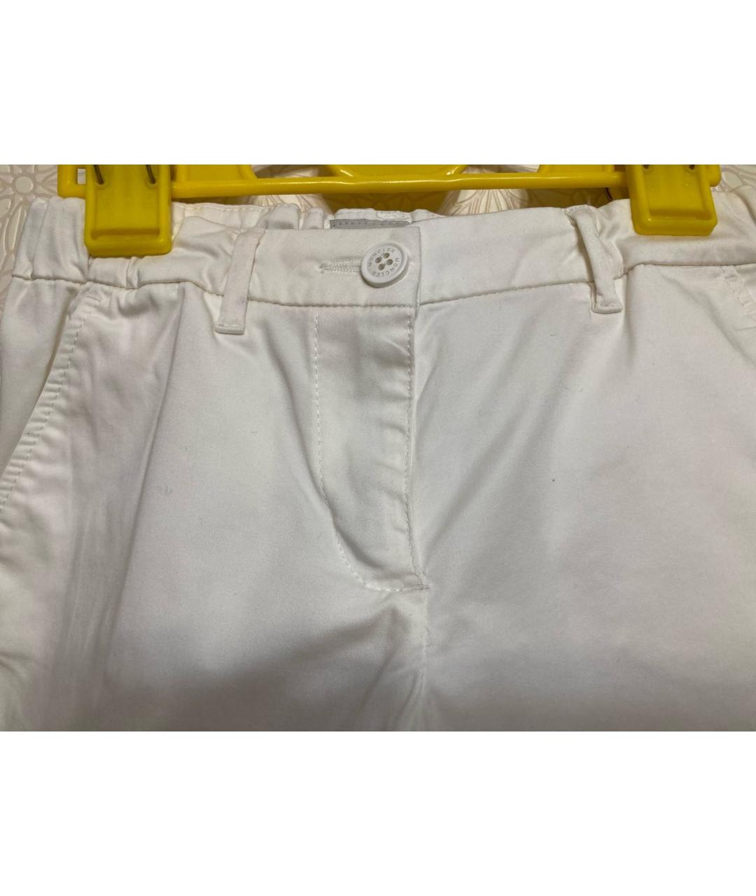 MONCLER KIDS Белые хлопковые брюки и шорты, фото 3