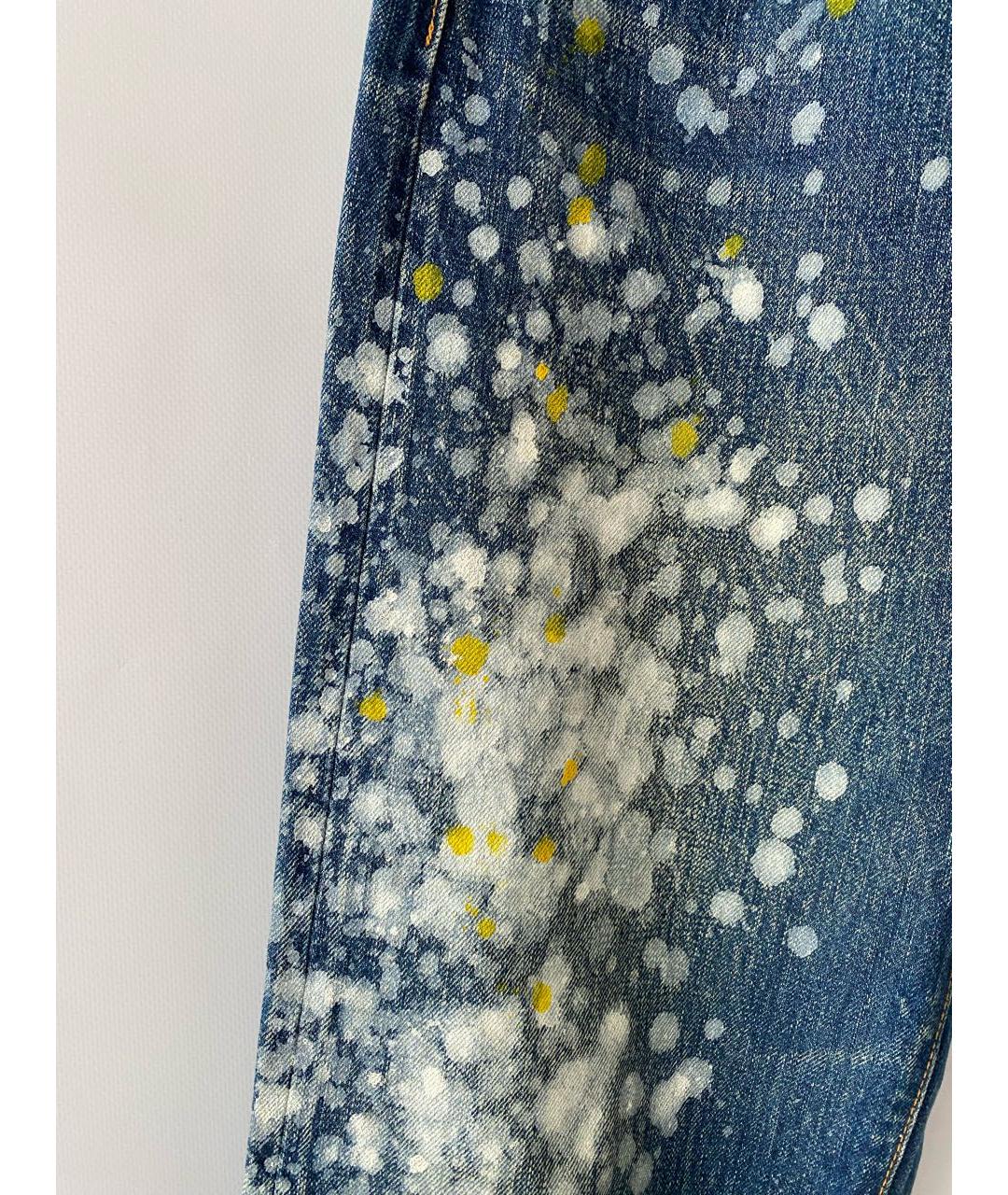 YOHJI YAMAMOTO Синие прямые джинсы, фото 6