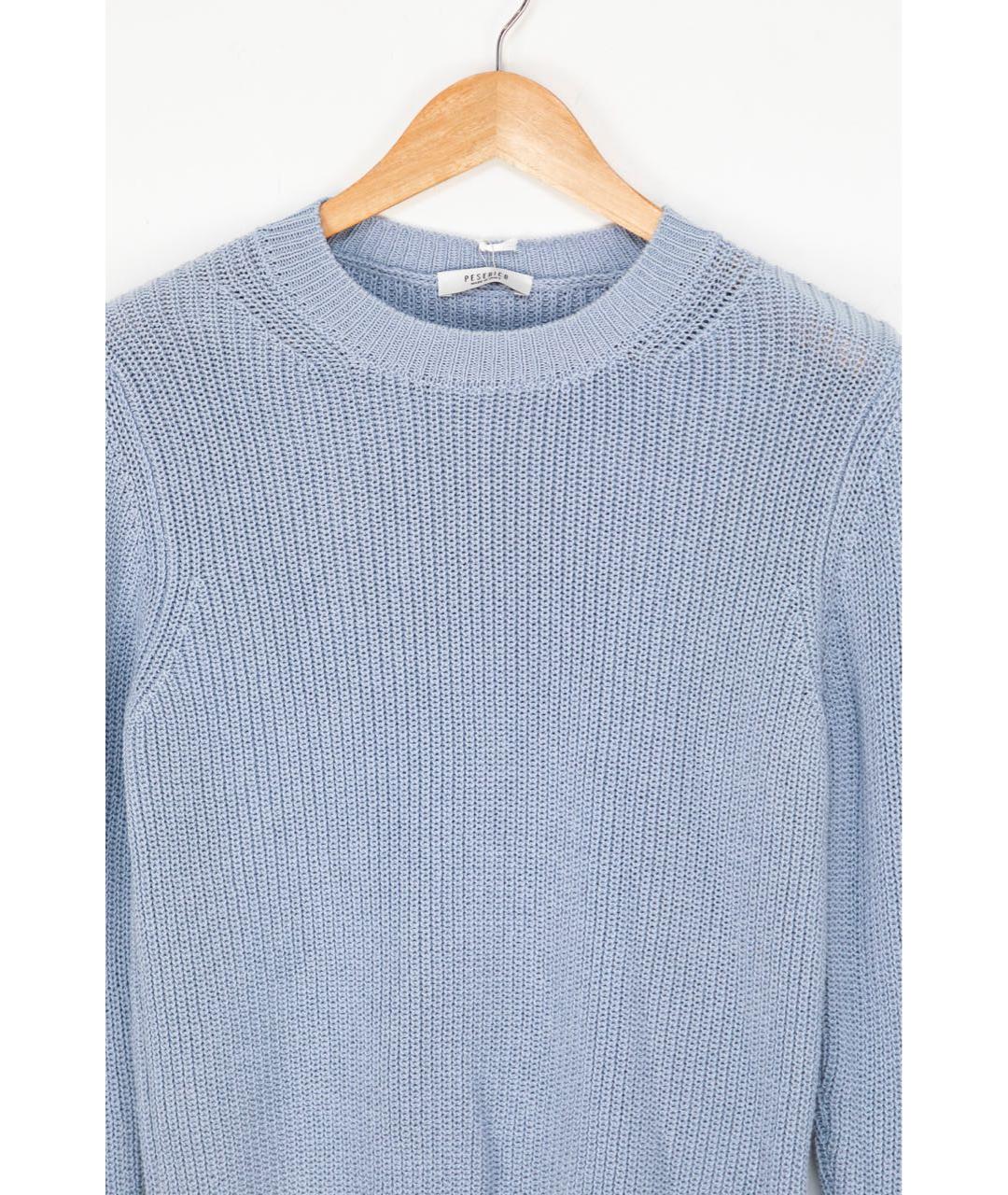 PESERICO Голубой хлопковый джемпер / свитер, фото 3