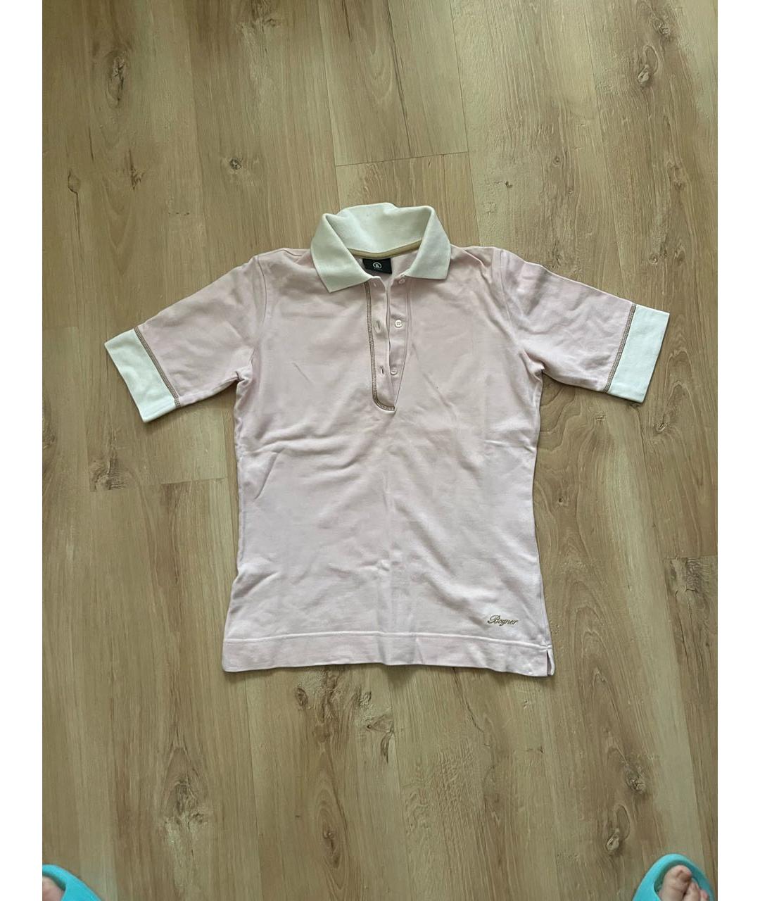 BOGNER Розовая хлопковая футболка, фото 5