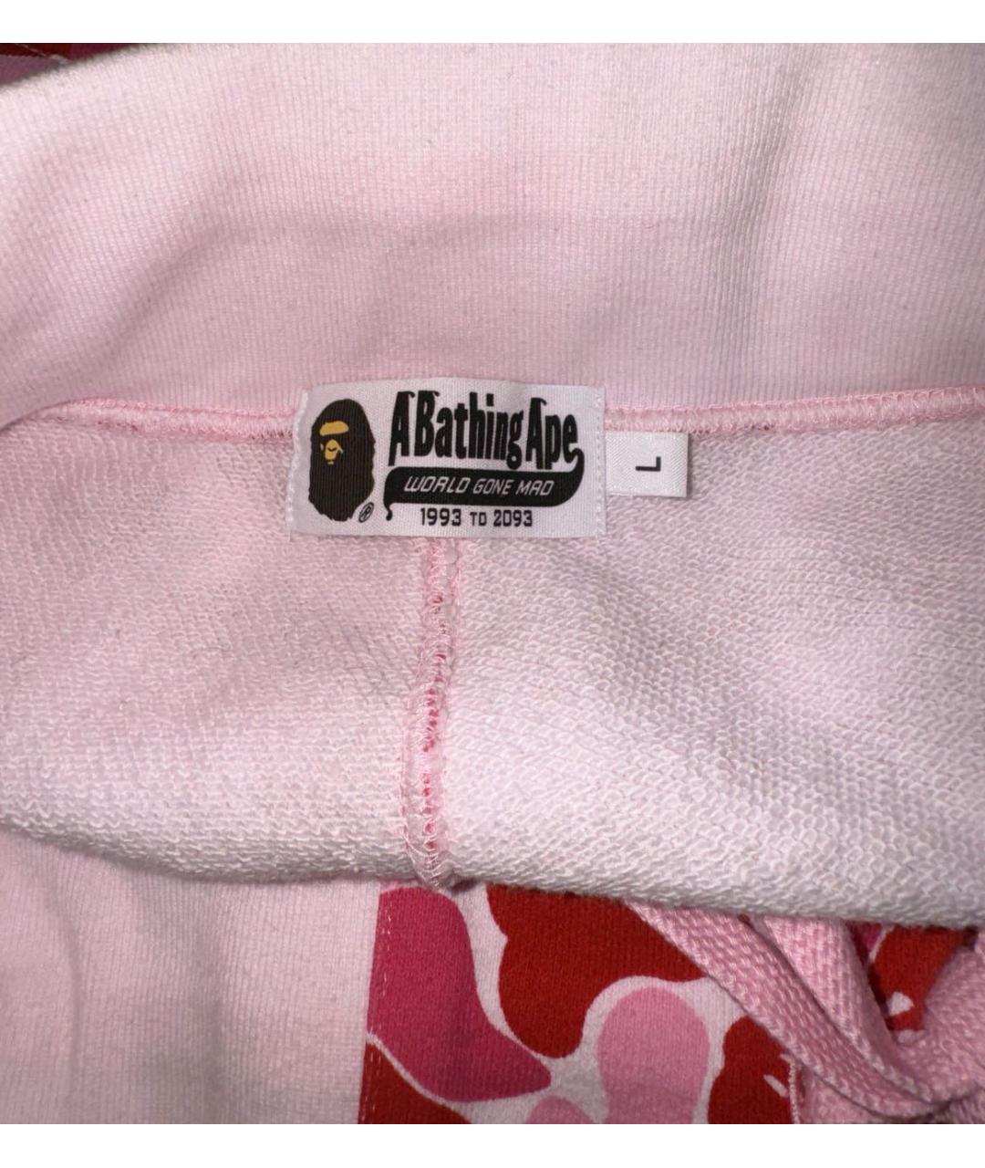 A BATHING APE Розовые хлопковые шорты, фото 3