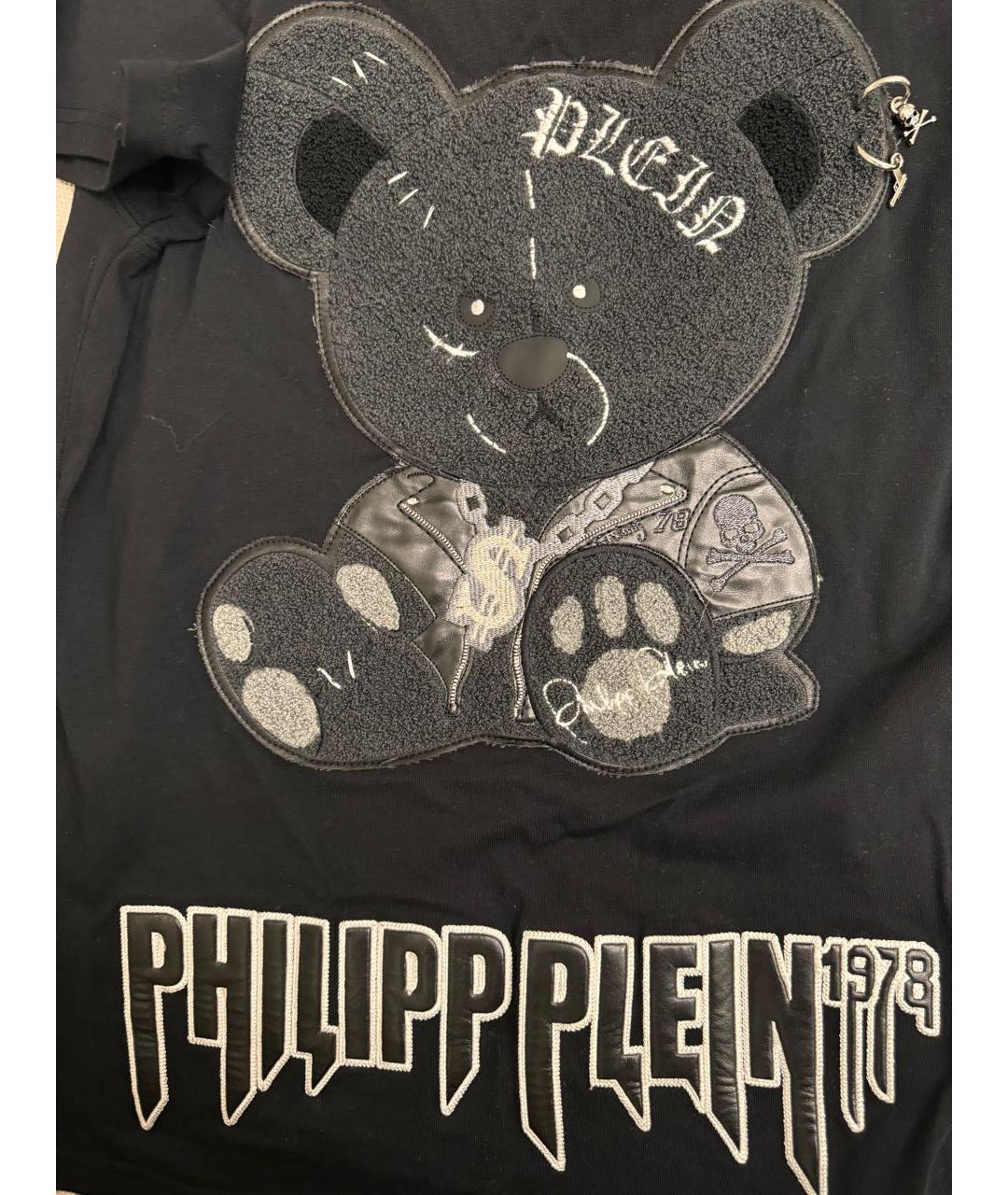PHILIPP PLEIN Черная хлопковая футболка, фото 4