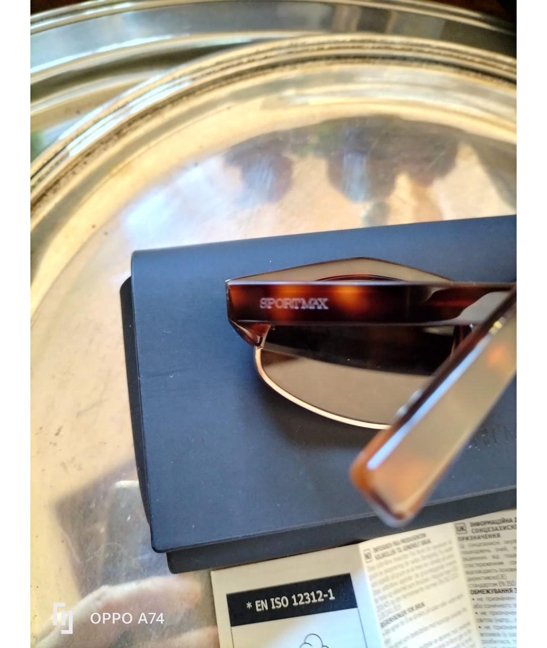 SPORTMAX Коричневые солнцезащитные очки, фото 3