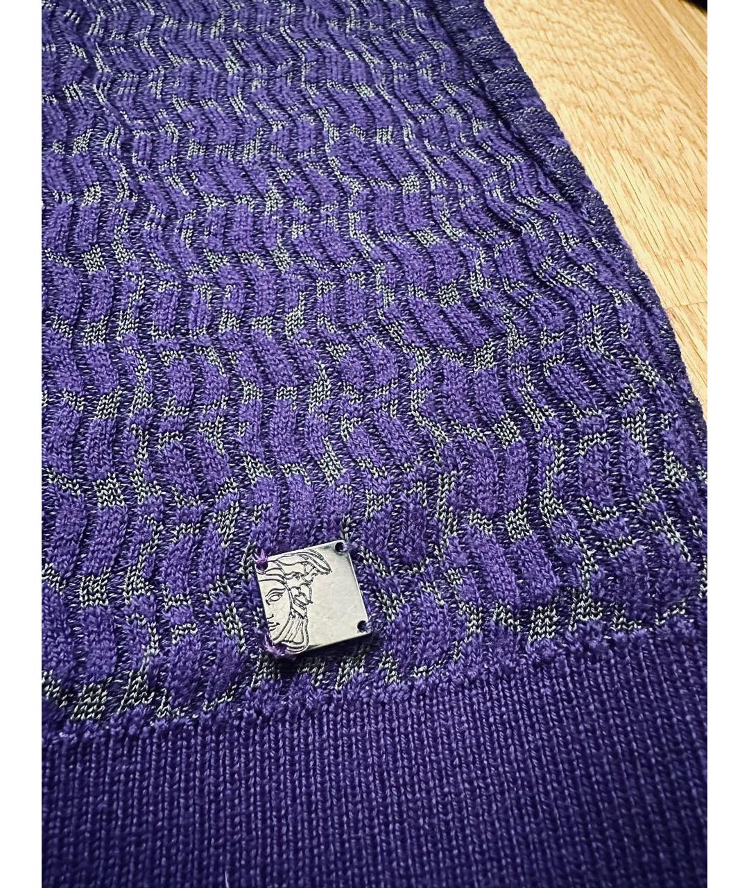 VERSACE COLLECTION Фиолетовый шерстяной джемпер / свитер, фото 4