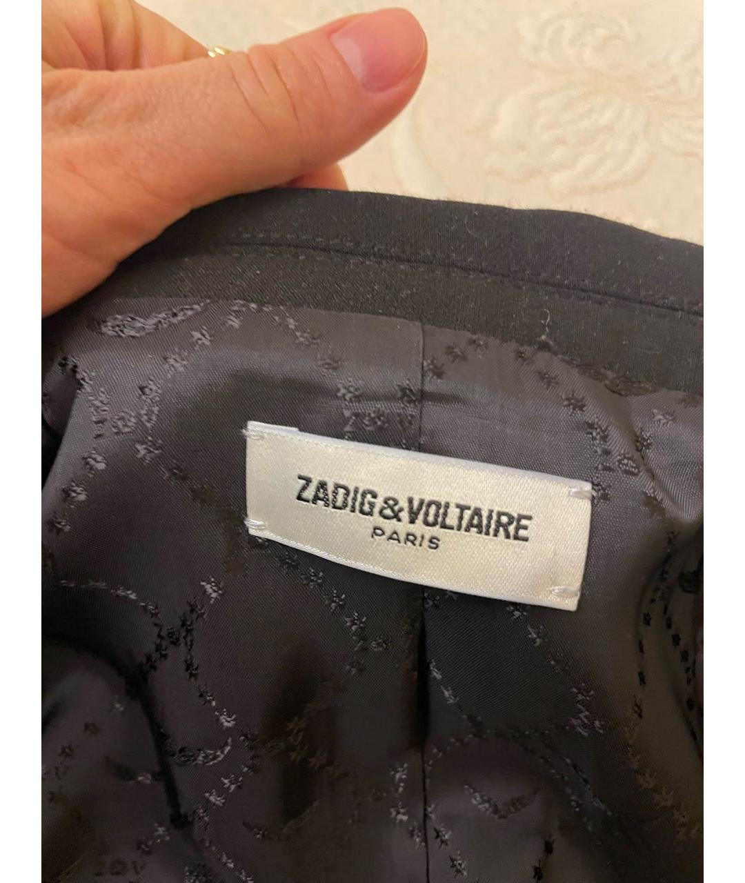 ZADIG & VOLTAIRE Черный полиэстеровый жакет/пиджак, фото 5