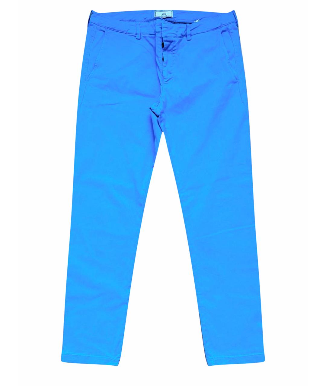 Ami Paris Голубые хлопковые повседневные брюки, фото 1