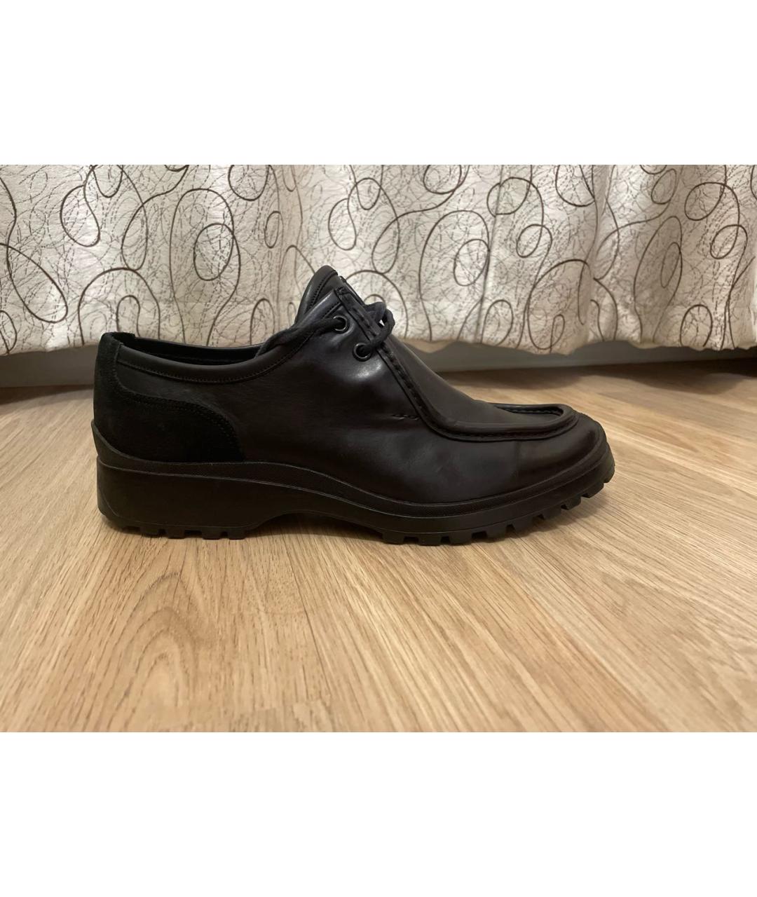 BALLY Черные кожаные низкие ботинки, фото 7