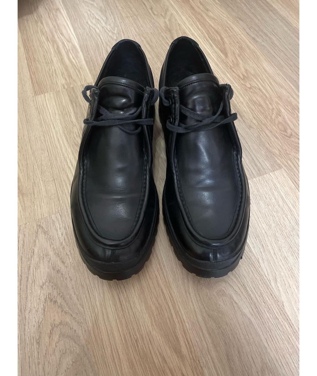 BALLY Черные кожаные низкие ботинки, фото 2