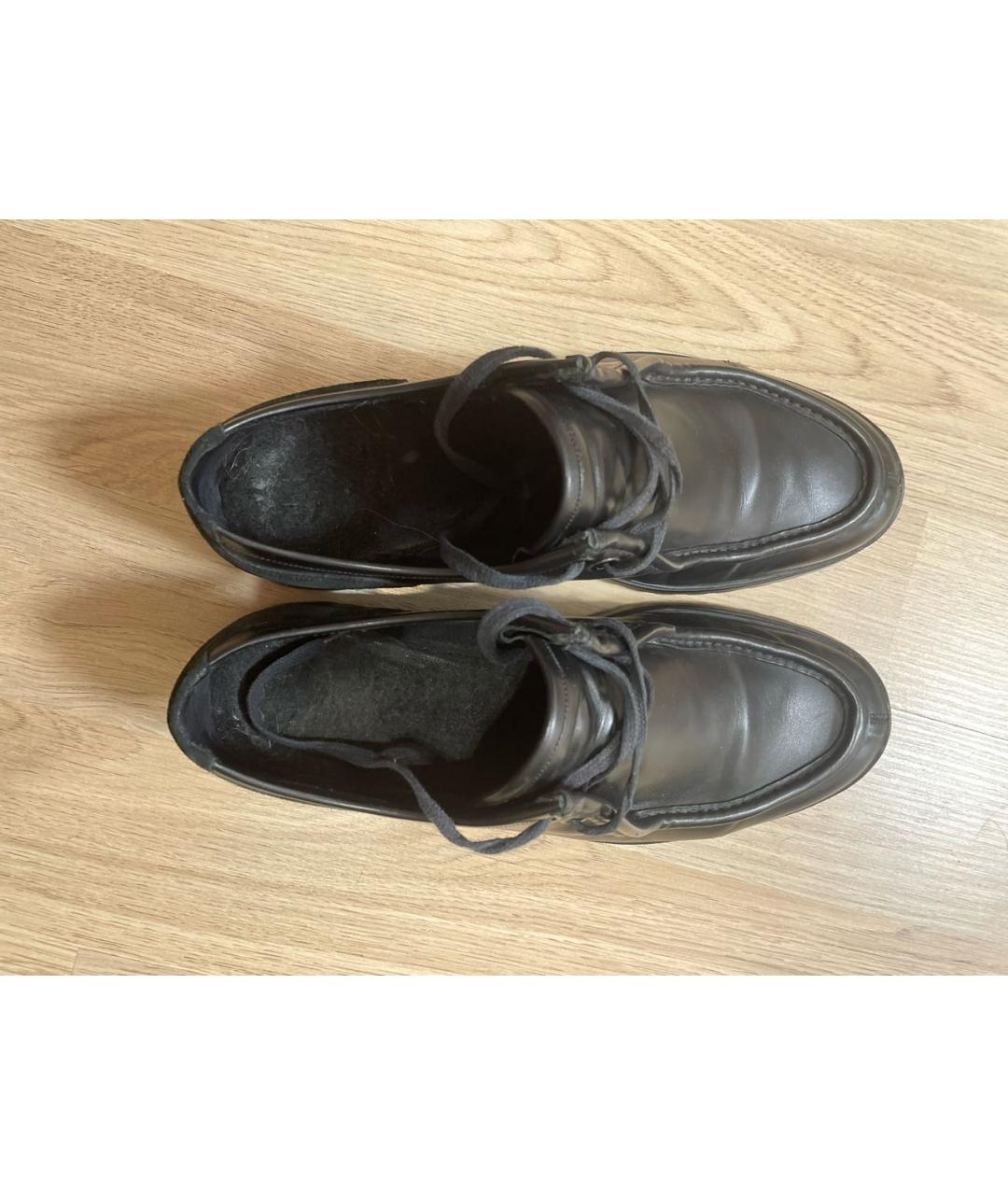 BALLY Черные кожаные низкие ботинки, фото 3