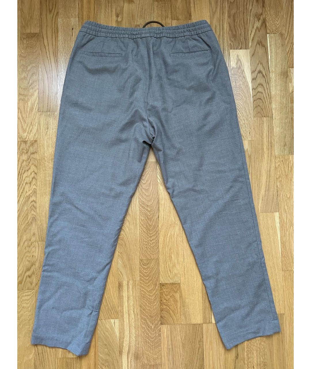 BRIGLIA 1949 Бежевые шерстяные повседневные брюки, фото 3
