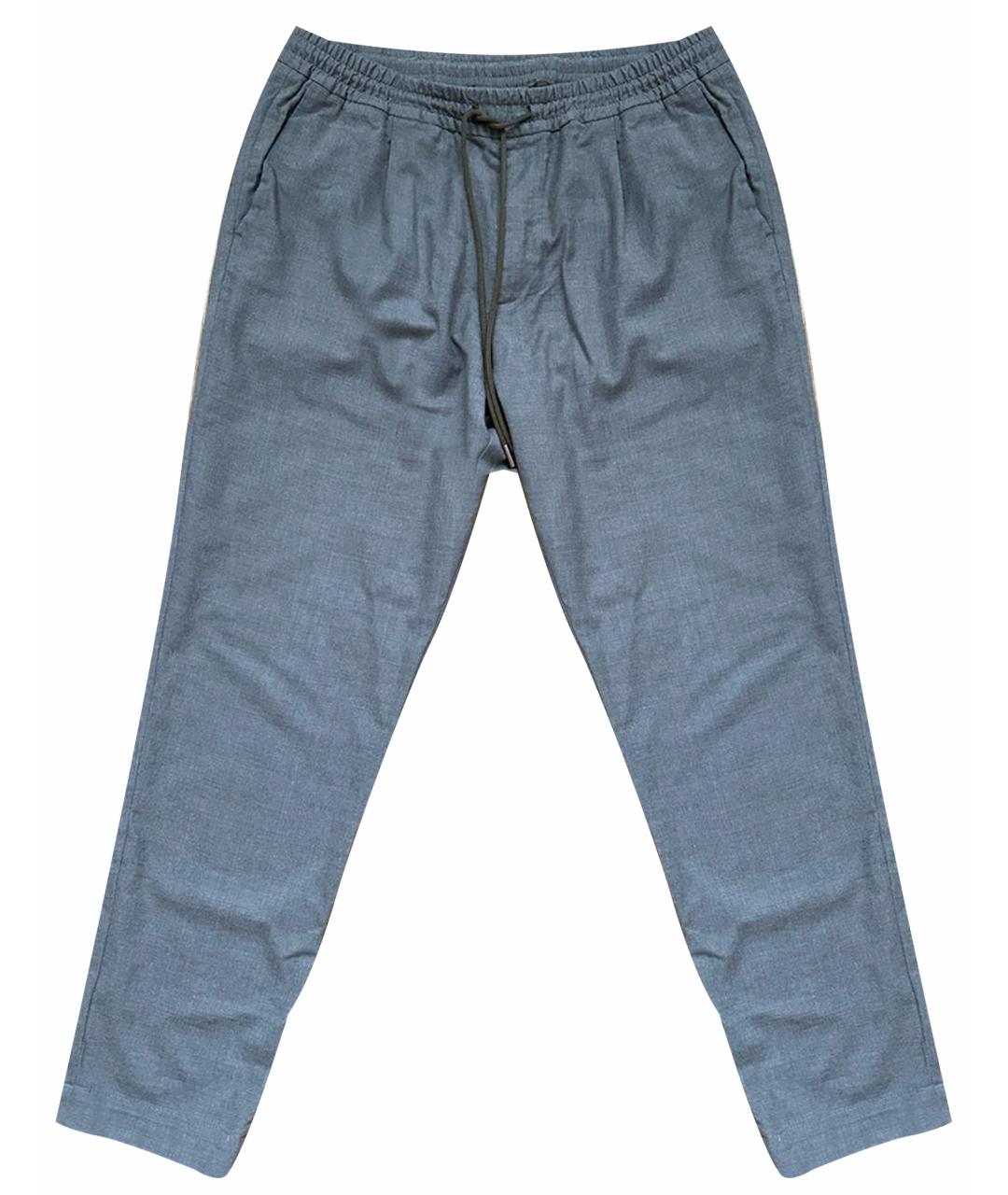 BRIGLIA 1949 Бежевые шерстяные повседневные брюки, фото 1