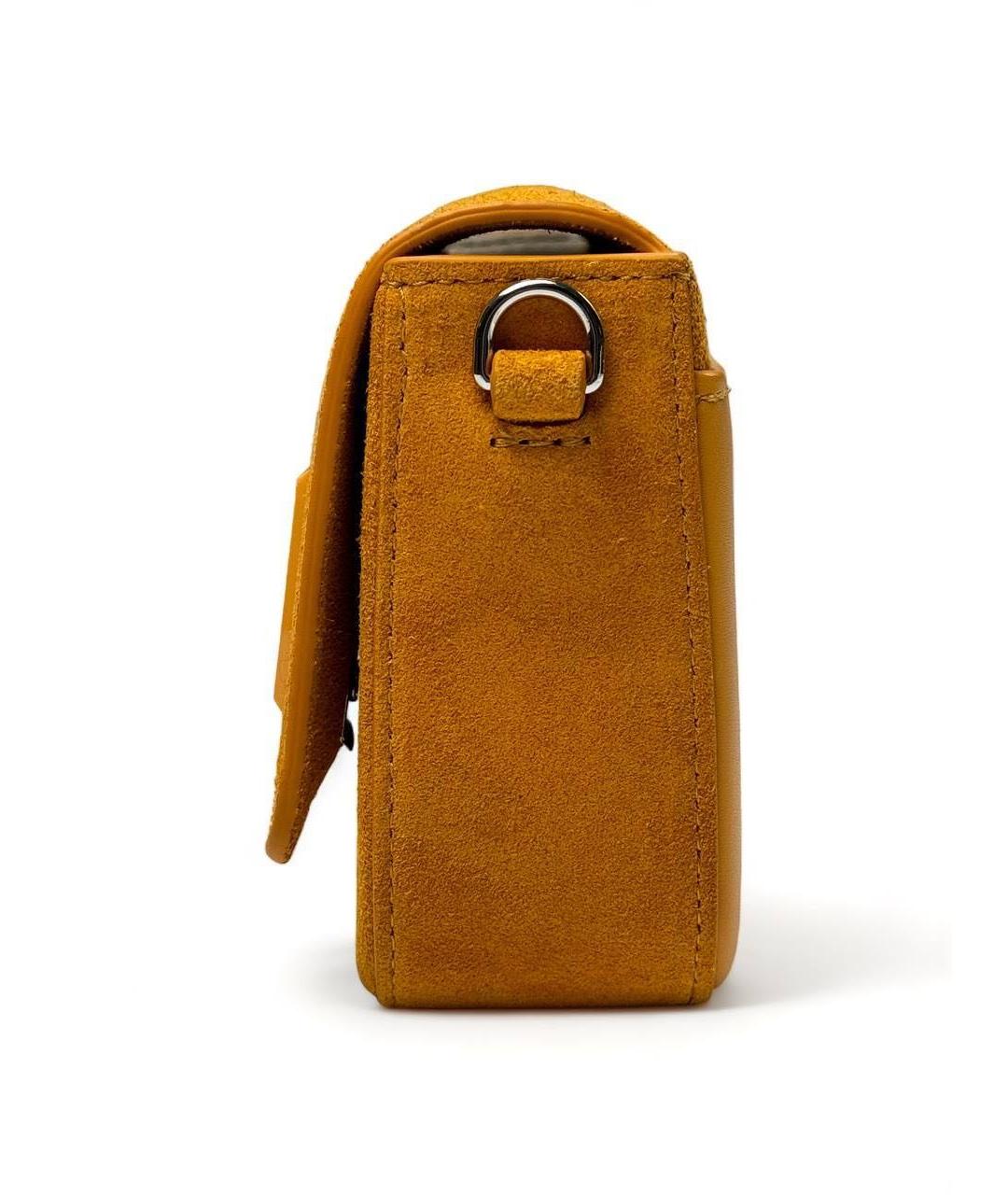 KARL LAGERFELD Оранжевая замшевая сумка через плечо, фото 4