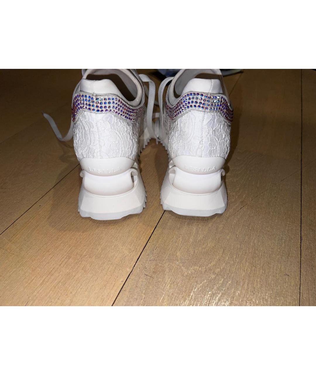 LE SILLA Белые текстильные кроссовки, фото 4