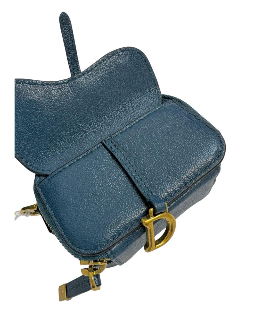 CHRISTIAN DIOR PRE-OWNED Синяя кожаная сумка через плечо, фото 6