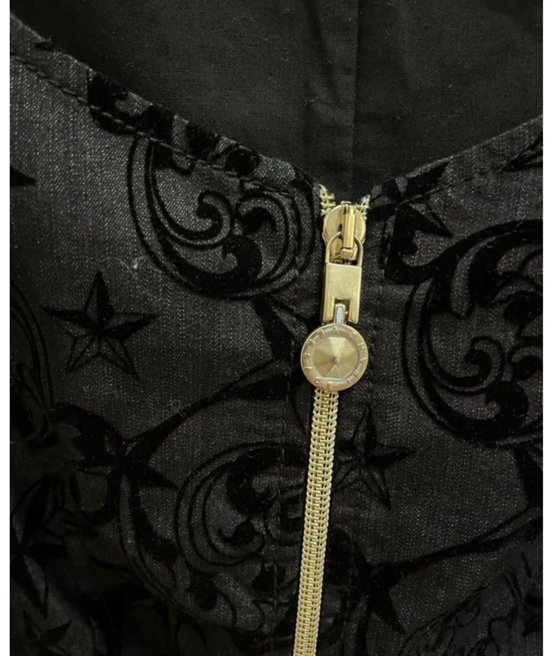 VERSACE JEANS COUTURE Черное хлопковое вечернее платье, фото 4