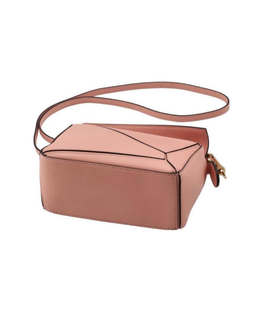 LOEWE Розовая кожаная сумка с короткими ручками, фото 3