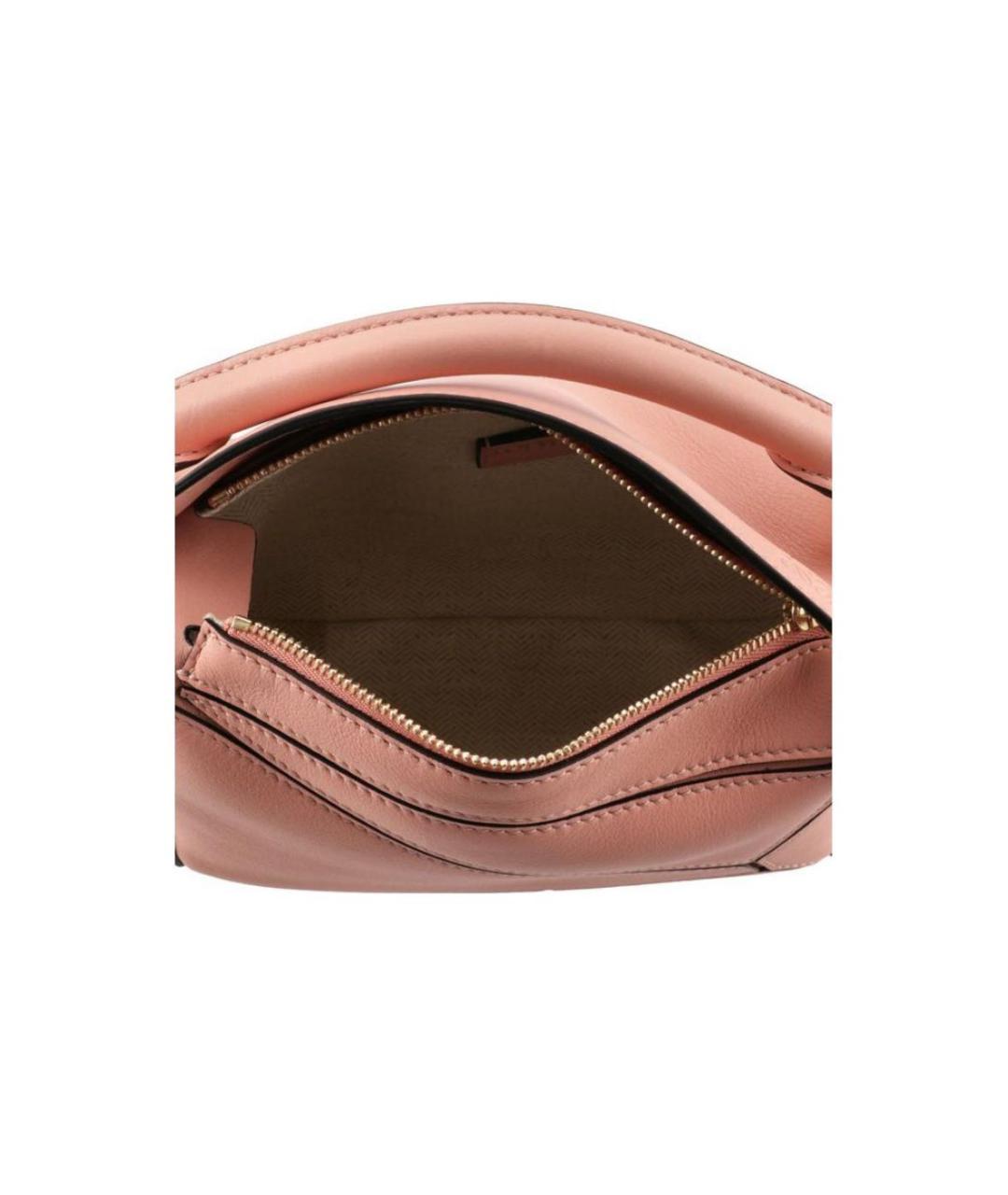 LOEWE Розовая кожаная сумка с короткими ручками, фото 4