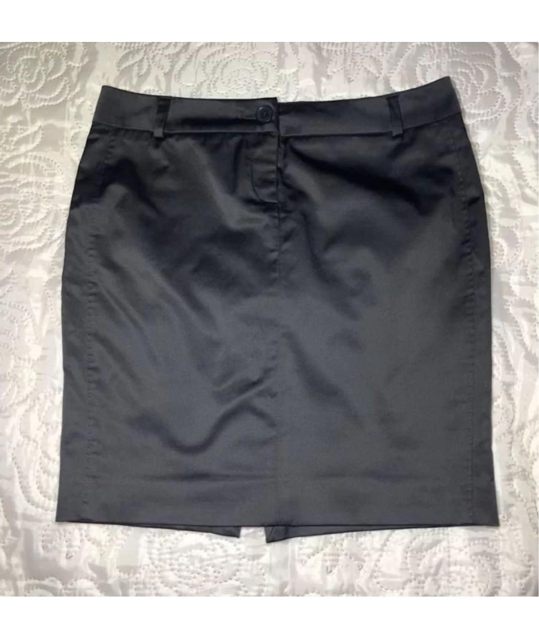 JEAN PAUL GAULTIER Черная полиэстеровая юбка мини, фото 4