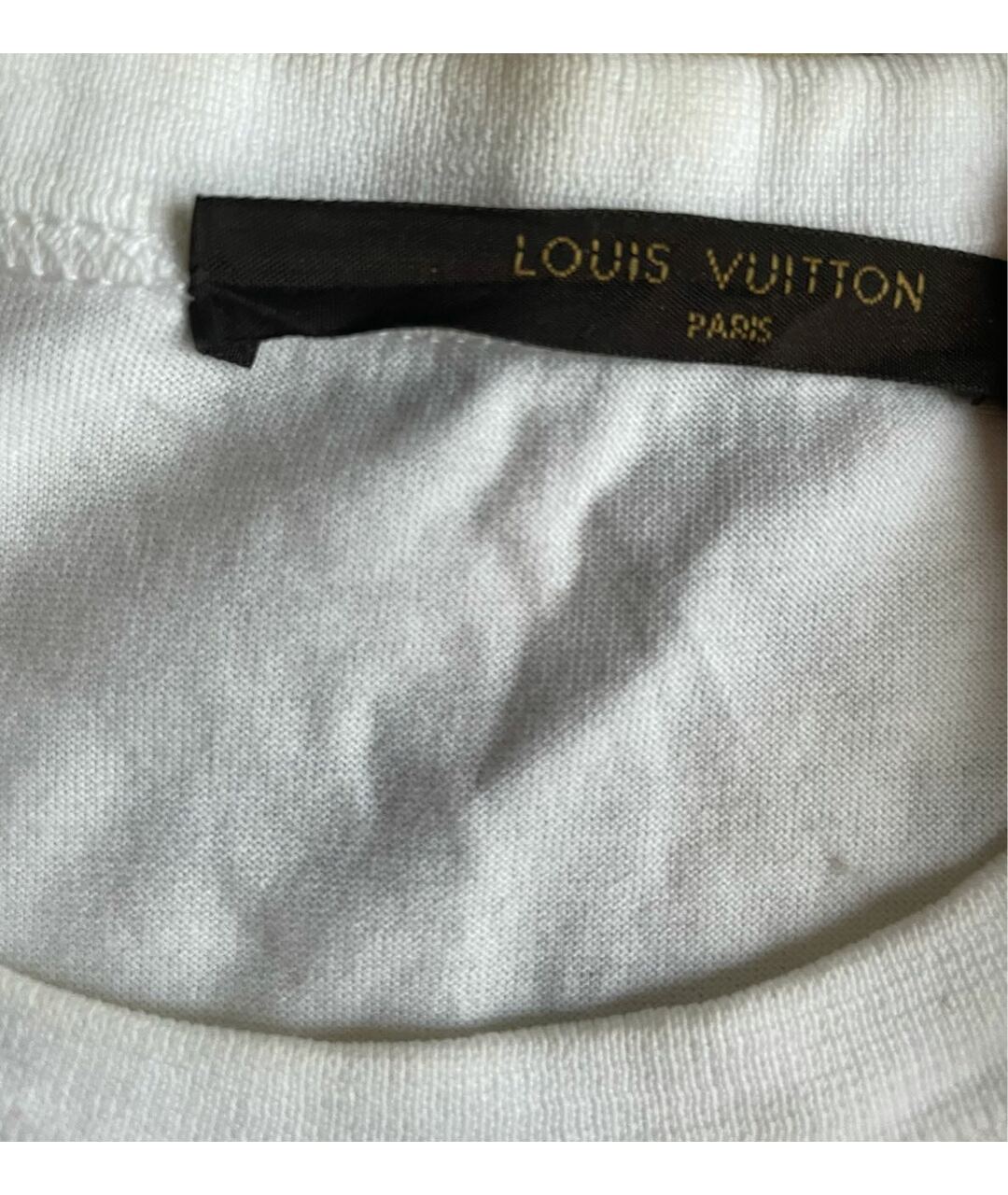 LOUIS VUITTON PRE-OWNED Белая хлопковая футболка, фото 2