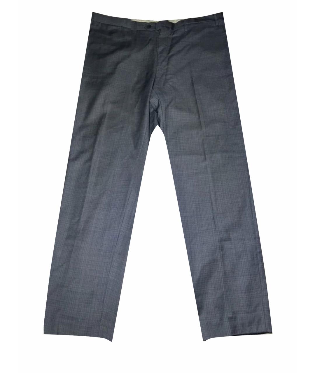 CANALI Серые шерстяные классические брюки, фото 1