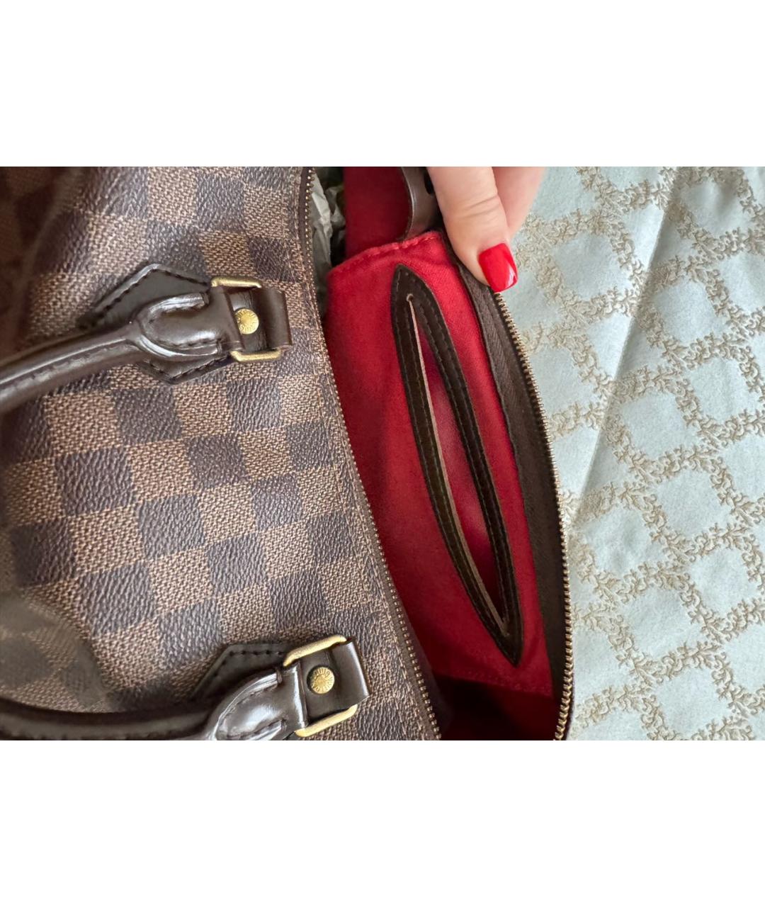 LOUIS VUITTON Коричневая сумка с короткими ручками, фото 4