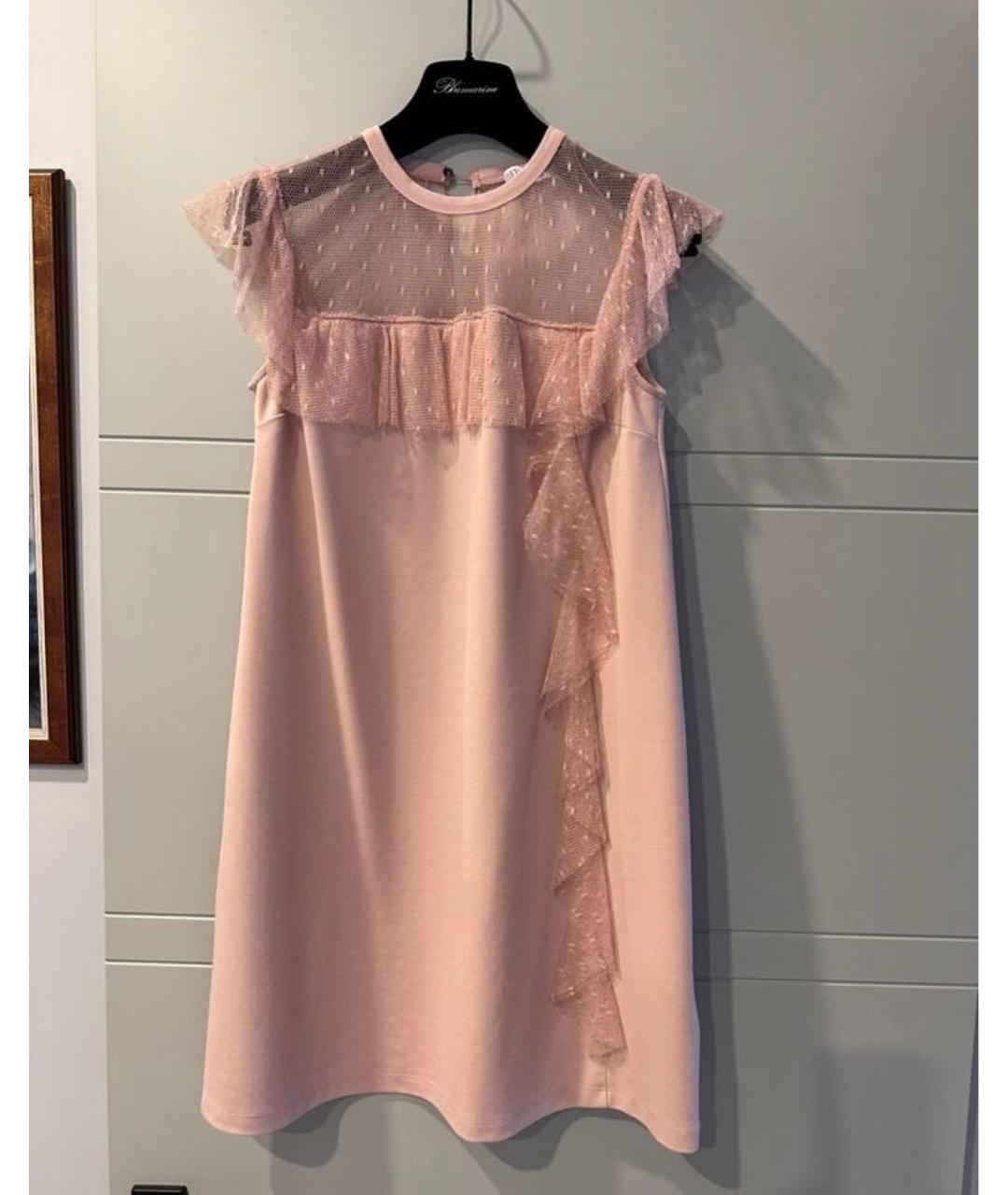 VALENTINO Розовое полиамидовое коктейльное платье, фото 6