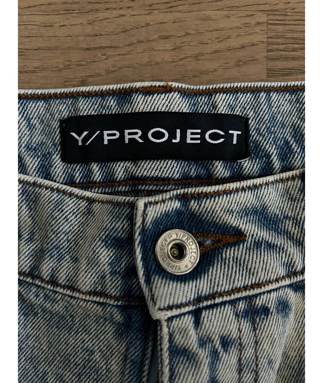 Y/PROJECT Голубые хлопковые джинсы, фото 4
