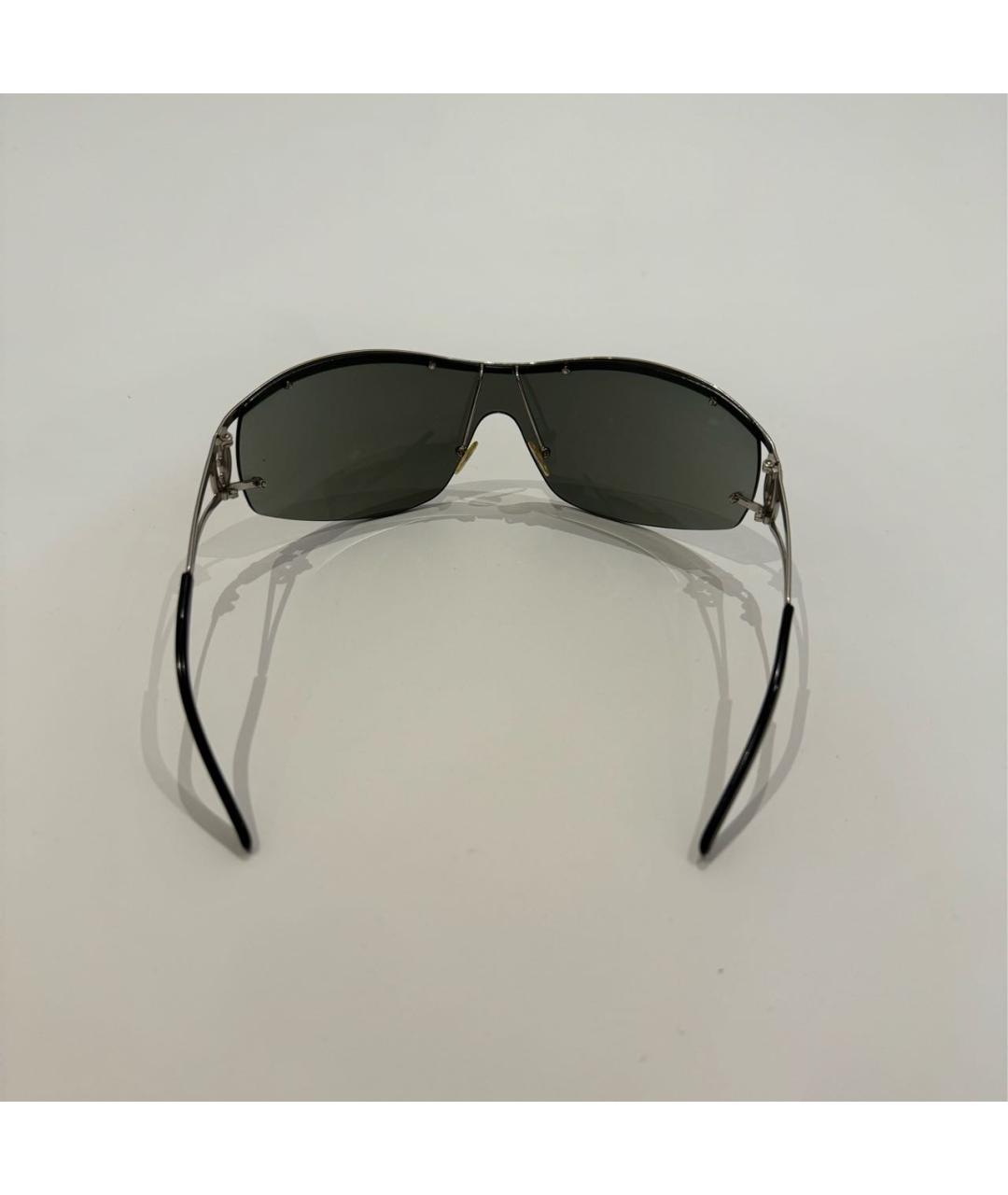 EMPORIO ARMANI Серебряные металлические солнцезащитные очки, фото 4