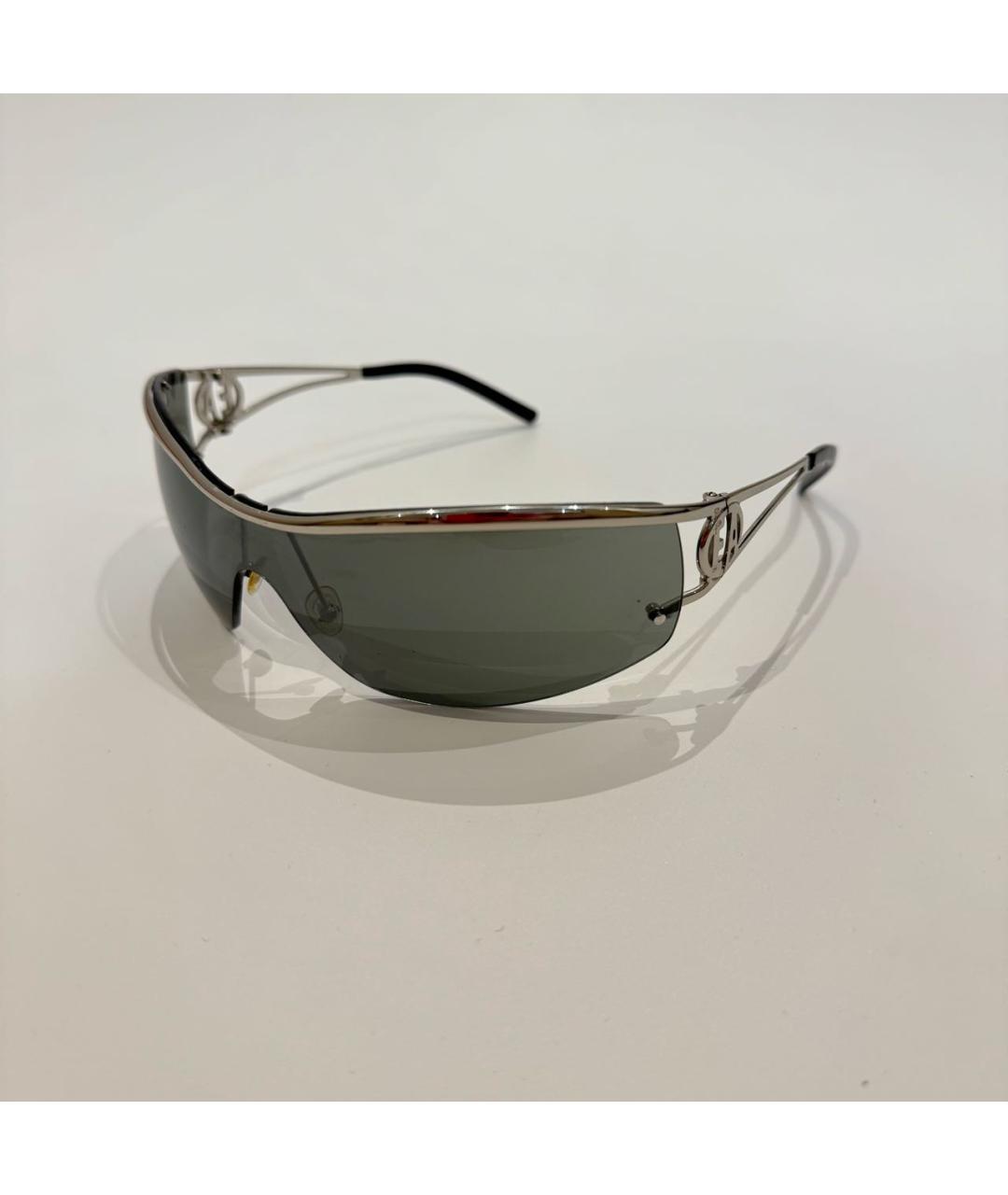 EMPORIO ARMANI Серебряные металлические солнцезащитные очки, фото 5