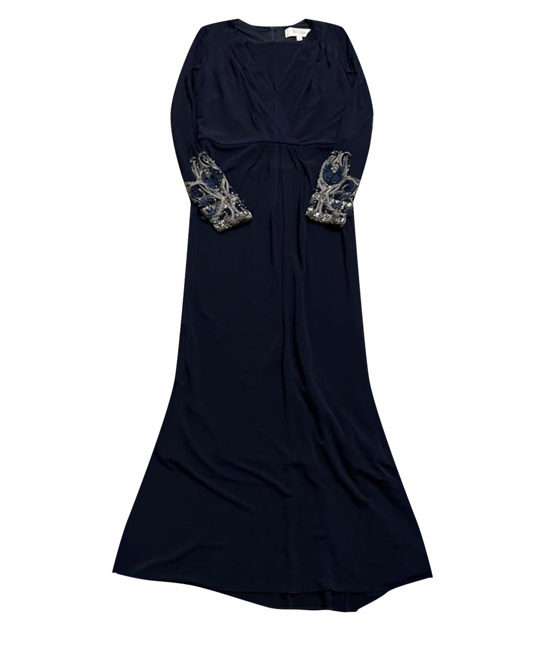BADGLEY MISCHKA Темно-синее вискозное вечернее платье, фото 1