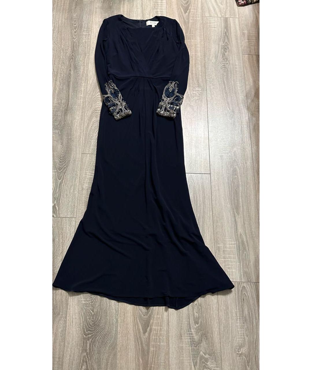 BADGLEY MISCHKA Темно-синее вискозное вечернее платье, фото 9