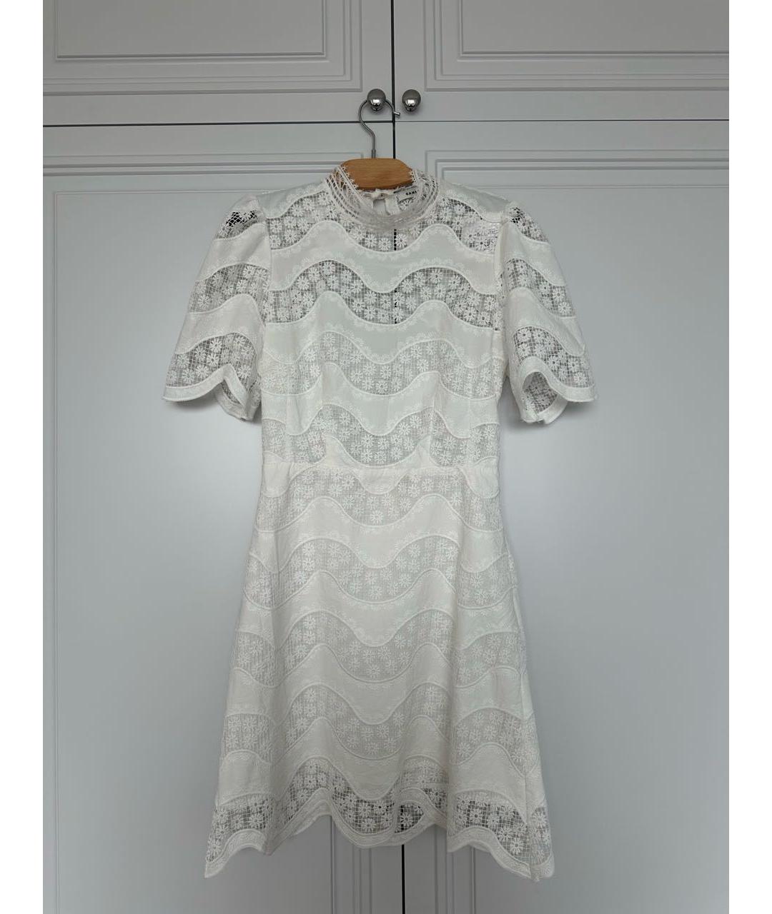 SANDRO Белое повседневное платье, фото 7
