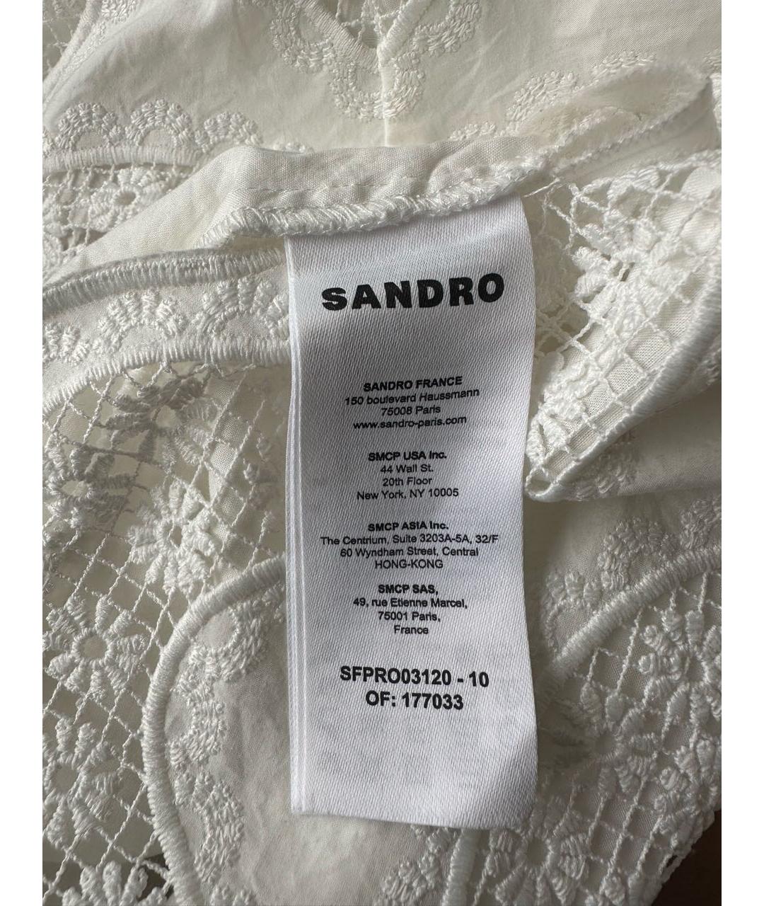 SANDRO Белое повседневное платье, фото 5