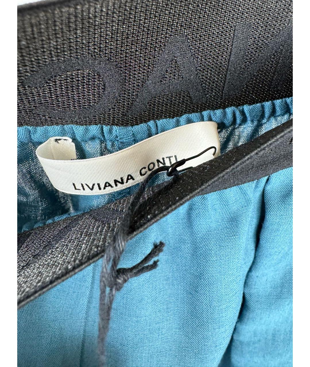 LIVIANA CONTI Синие льняные шорты, фото 3