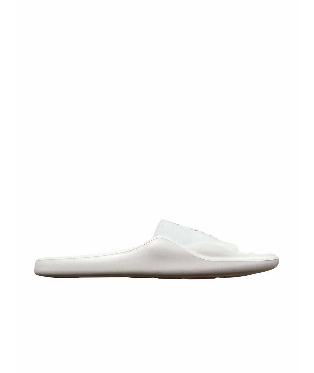 KENZO Белые резиновые сандалии и шлепанцы, фото 1