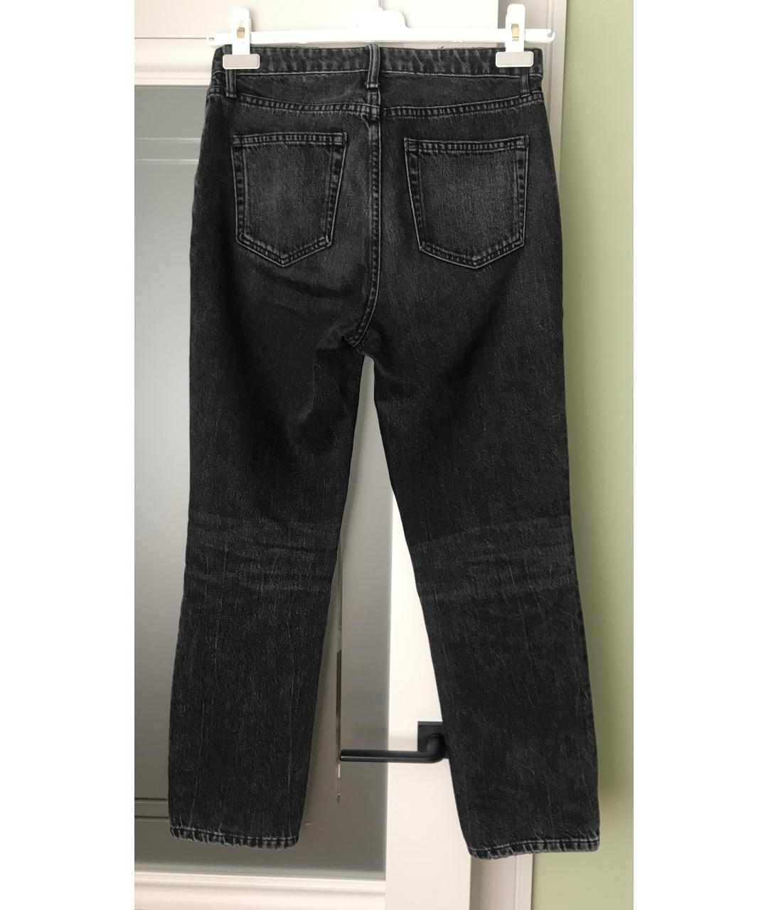 ALEXANDER WANG Черные хлопковые прямые джинсы, фото 2