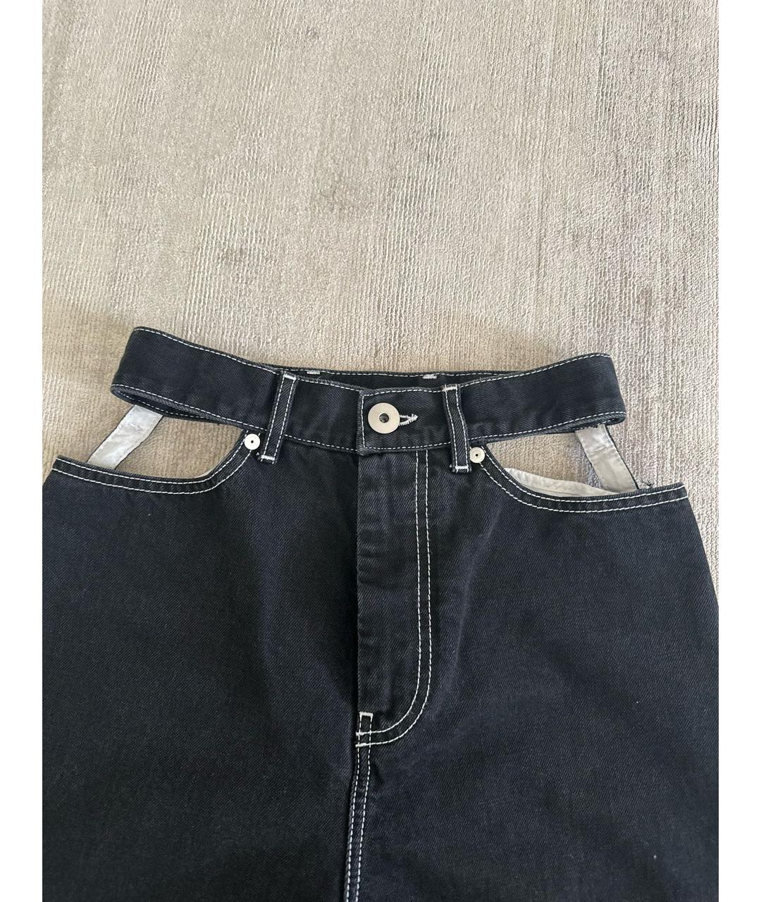 MM6 MAISON MARGIELA Черные прямые джинсы, фото 2