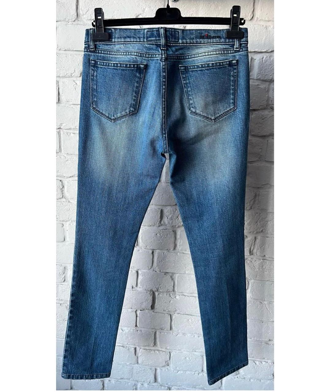 KITON Синие хлопковые джинсы слим, фото 2