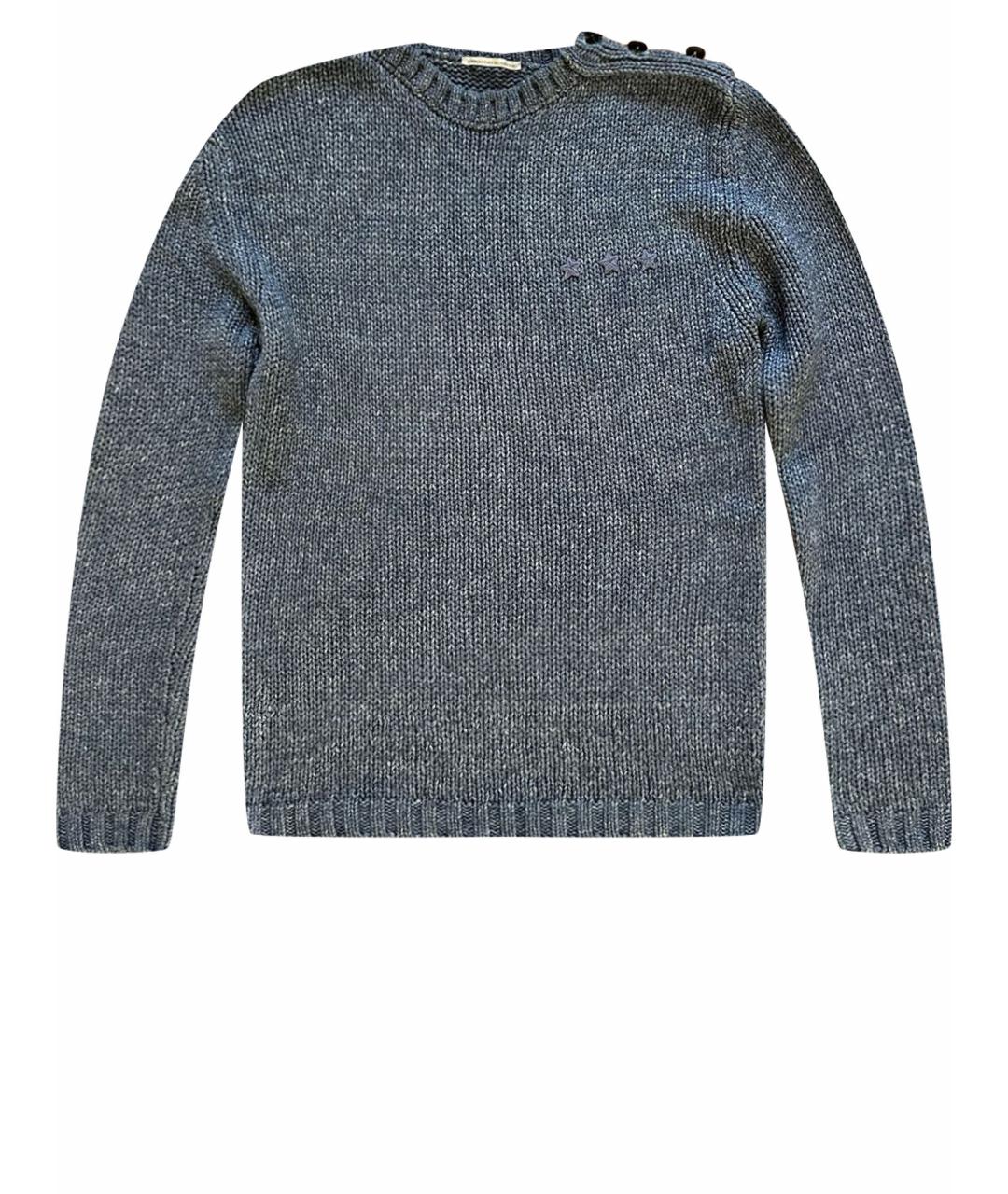 ERMANNO SCERVINO Синий хлопковый джемпер / свитер, фото 1