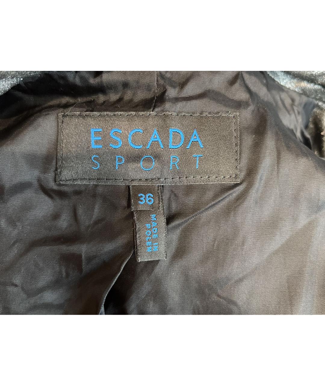 ESCADA Серебряная кожаная куртка, фото 3