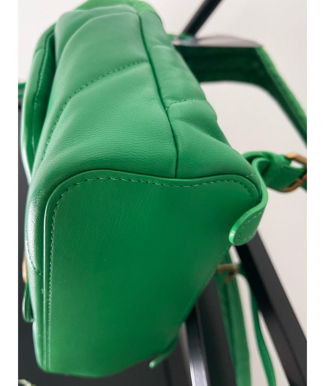 PINKO Зеленый кожаный рюкзак, фото 6
