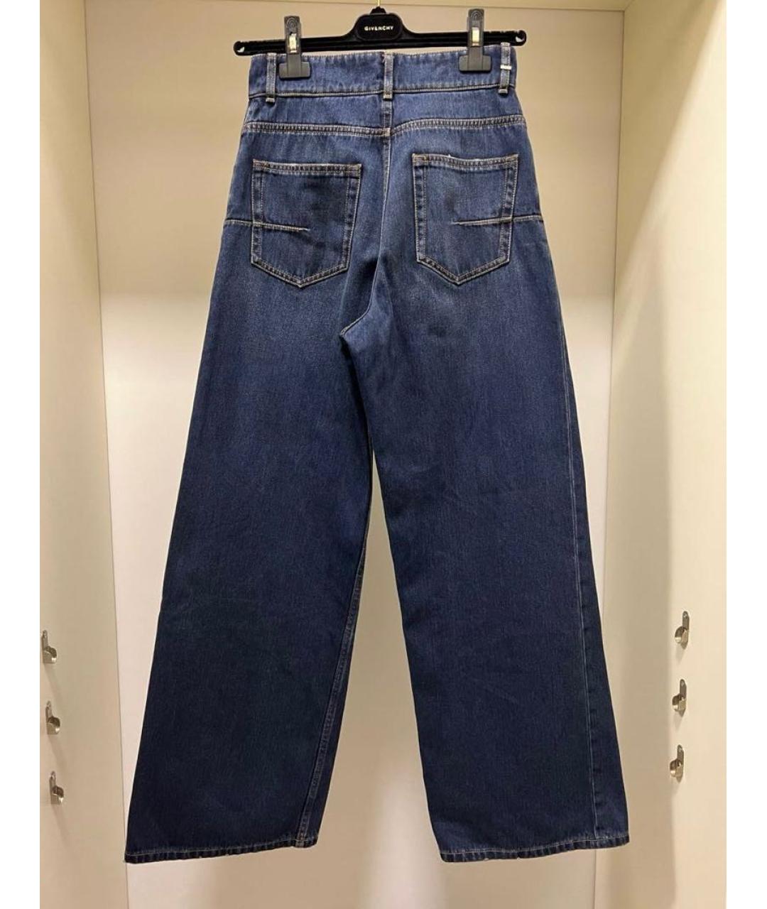 CHRISTIAN DIOR PRE-OWNED Синие хлопковые прямые джинсы, фото 2