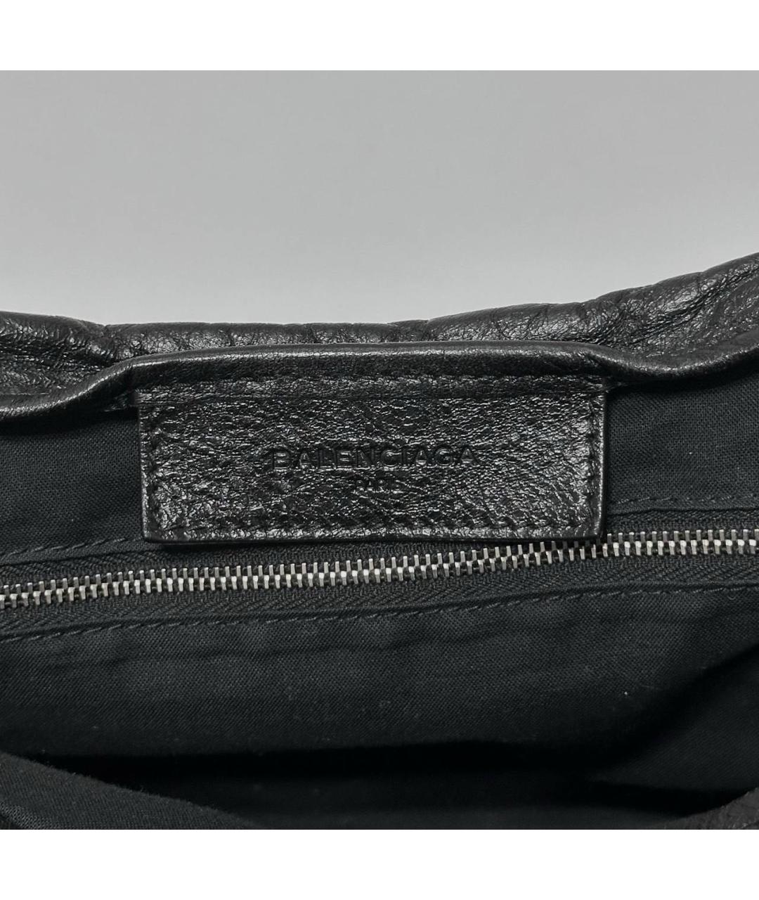 BALENCIAGA Черная кожаная сумка с короткими ручками, фото 5