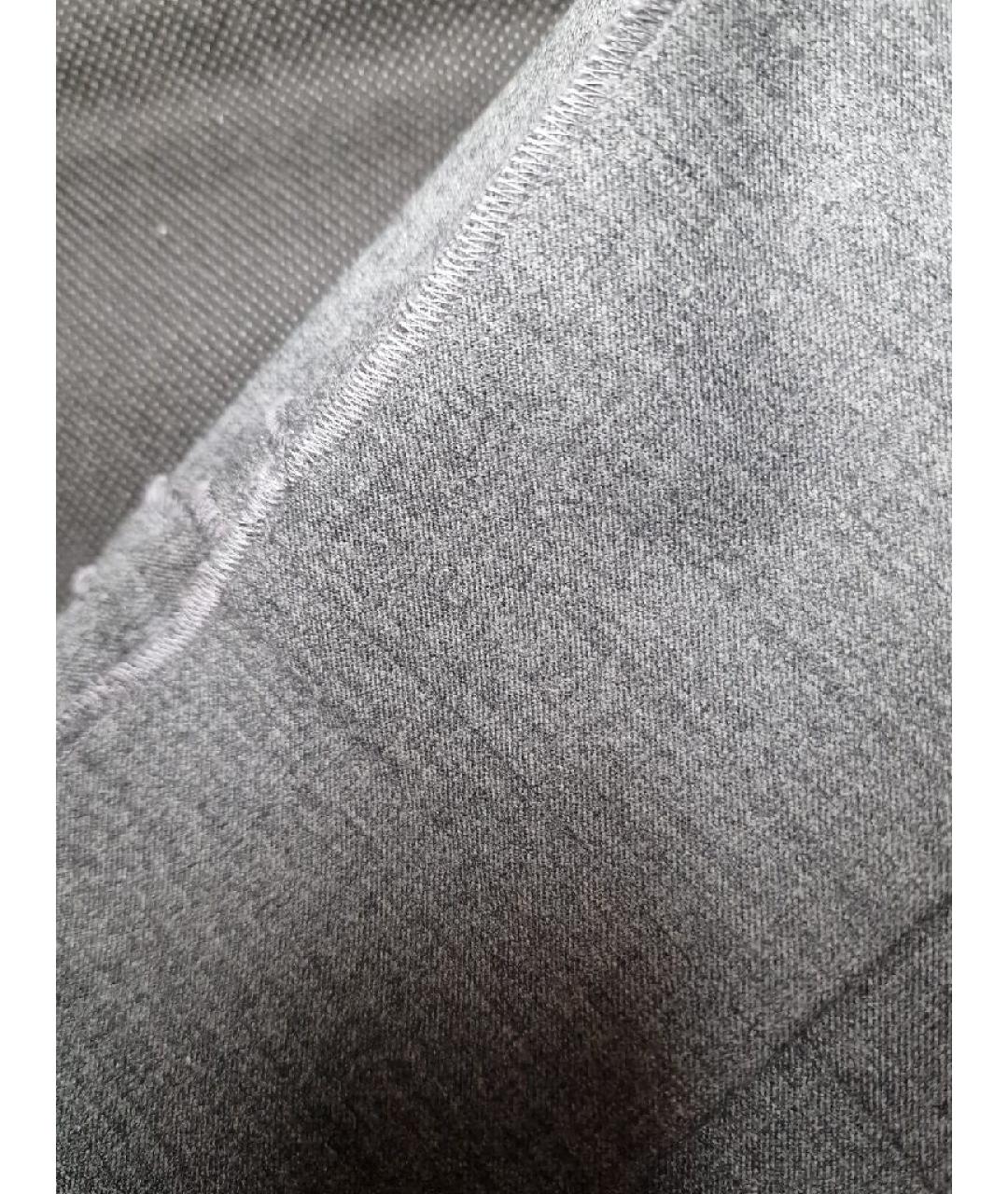 CELINE PRE-OWNED Серые шерстяные прямые брюки, фото 5