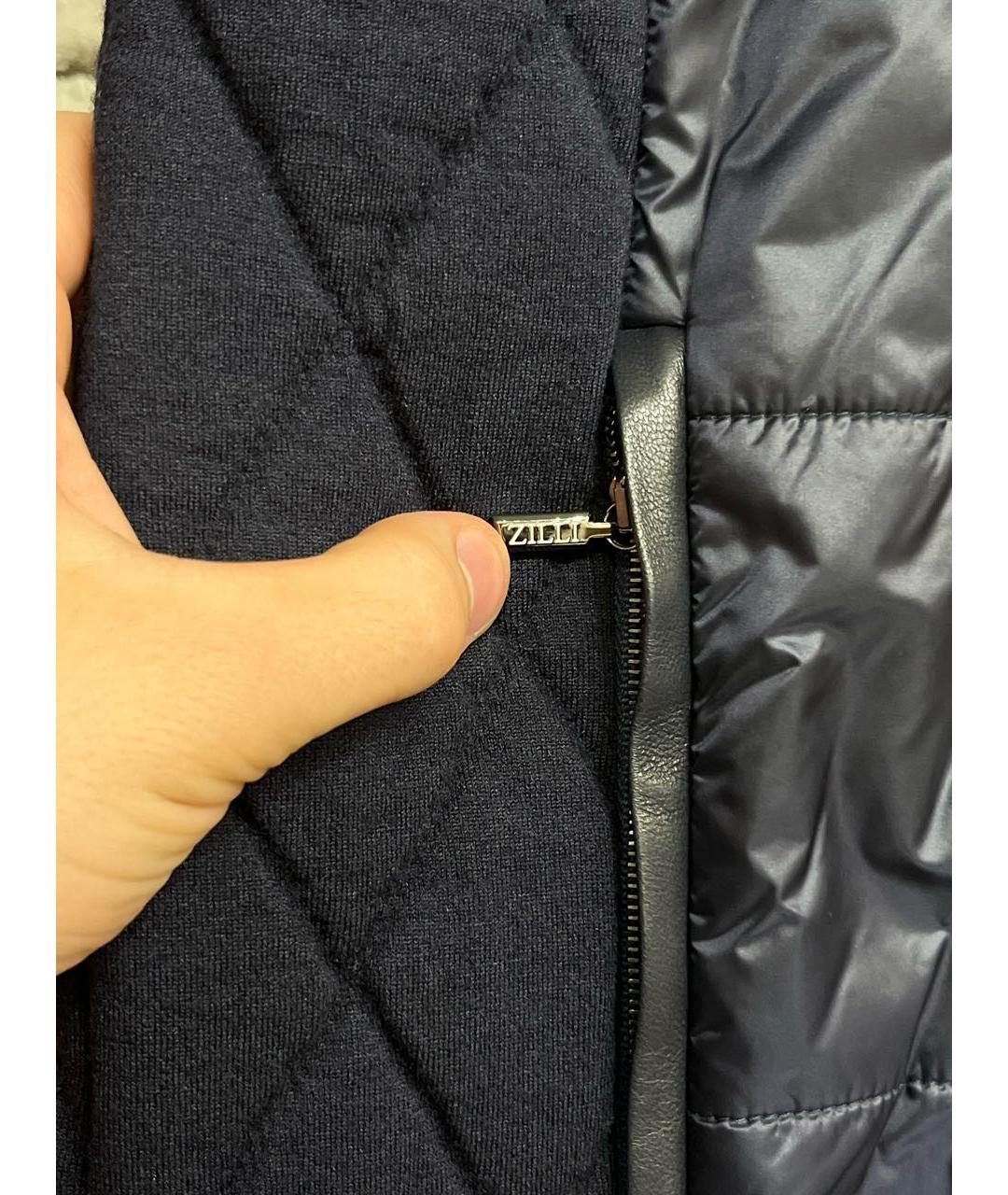 ZILLI Темно-синий шерстяной жилет, фото 6